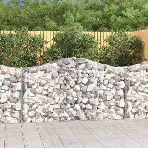 Kosze gabionowe, 25 szt, 200x50x100/120cm, galwani