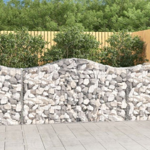 Kosze gabionowe, 5 szt, 200x50x100/120 cm, galwani