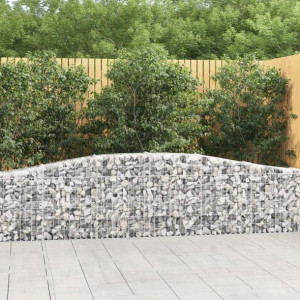 Kosze gabionowe, 5 szt, 400x30x60/80 cm, galwanizo