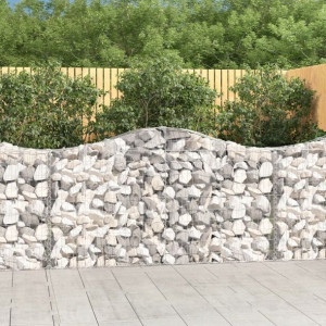 Kosze gabionowe, 11 szt, 200x30x100/120cm, galwani