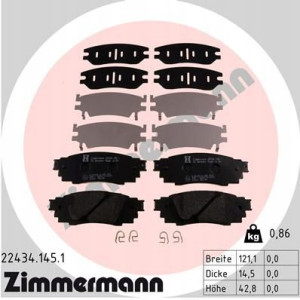 ZIMMERMANN 22434.145.1 Zestaw klocków hamulcowych,