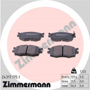 ZIMMERMANN 24317.175.1 Zestaw klocków hamulcowych,