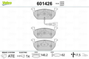 VALEO 601426 Zestaw klocków hamulcowych, hamulce t