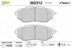 VALEO 302312 Zestaw klocków hamulcowych, hamulce t