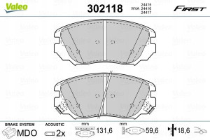 VALEO 302118 Zestaw klocków hamulcowych, hamulce t
