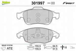 VALEO 301997 Zestaw klocków hamulcowych, hamulce t
