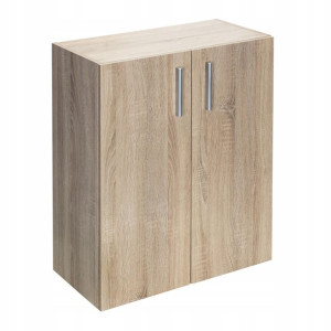 Komoda Dąb Sonoma Dwudrzwiowa 2 Półki 60 Cm Szafka