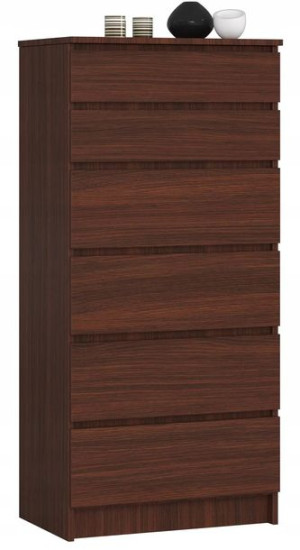 Komoda K 60 Cm 6 Szuflad Wenge