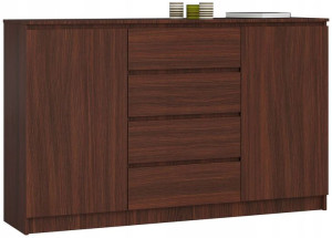 Komoda Szafka 4 Szuflady K 160 Cm 2d Wenge