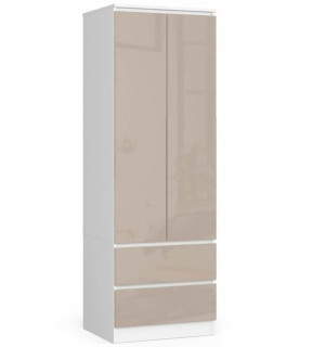Szafa STAR S 60 cm 2 drzwi 2 szuflady - biała-capp