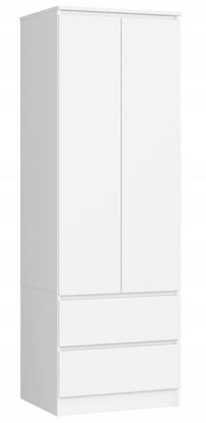 Szafa Star S 60 Cm 2 Drzwi 2 Szuflady Biała