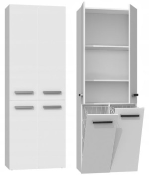 Szafka Łazienkowa Nel Dd 2k 60cm - Biel Mat