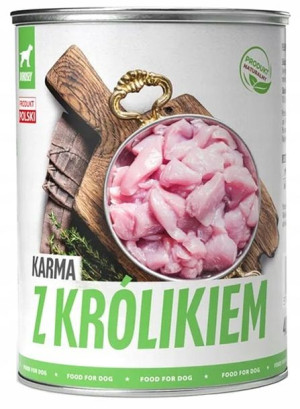 Mokra Karma Dla Psa Tuf Tuf Puszka Królik 400g