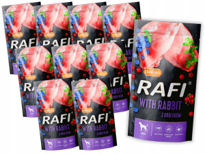 Rafi Mokra Karma Bez Zbóż Dla Psa Z Królik 10x500g