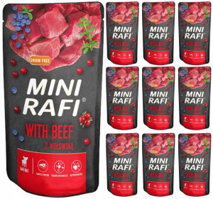 Mokra Karma Dla Psa Rafi Mini Wołowina 10x150g