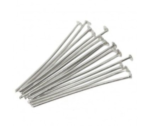 Szpilki Gwoździe Nity 30mm 3cm 50szt Srebrne C.