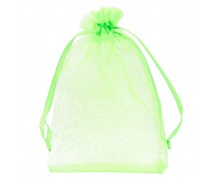 Organza woreczek z ogranzy 14x9 Święta 1szt Zielony jasny