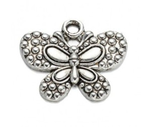 Zawieszka metal MOTYLEK 21mm CHARMS 2szt
