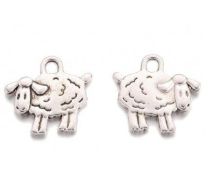 Zawieszka metalowa OWCA 15x15mm CHARMS 6szt