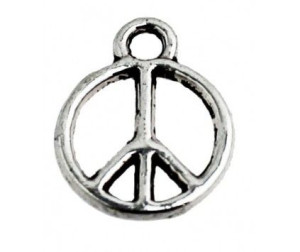 Zawieszka metal CHARMS 13x10x1mm PACYFKA 10sztuk