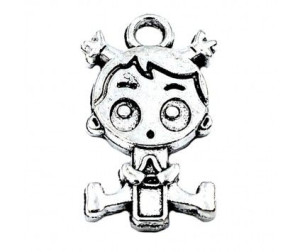 Zawieszka charms BOBAS DZIEWCZYNKA 13x22mm 1szt