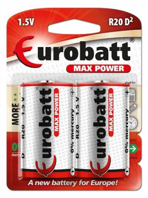 2 Szt Mocna Bateria Lr20 D R20 Max Power Baterie