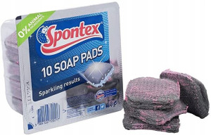 Spontex Soap Pads Czyściki Zmywaki Nasączane 10szt