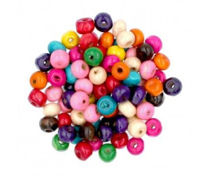 Koraliki Drewniane Kula Drewno Mix 6mm 50szt