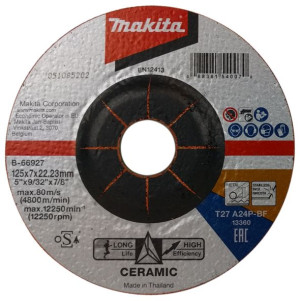 Tarcza Szlifierska Ziarno Ceramiczne 125x7x22mm
