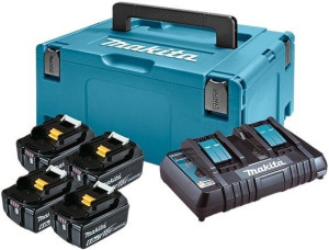 Zestaw Zasilający 18v Makpac (4*bl1860b+dc18rd) (un3480)