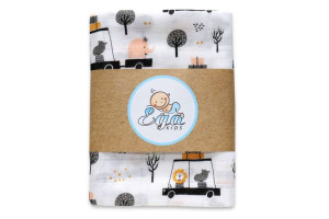 Egakids Pielucha bambusowa druk 120/120 Wyprawa do Zoo