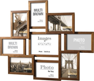 Multirama Drewniana 9 Zdjęć - Foto Ramka Galeria
