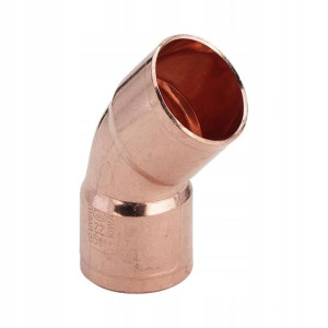 ŁUK miedziany fi 15 mm 45 st. dwukielichowy VIEGA