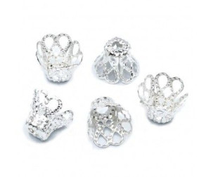 Nakładki przekładki 8x6mm kolor srebrny 10 sztuk