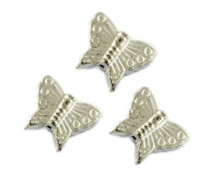 Przekładka Motyl 15x13mm k. srebrny 6 sztuk