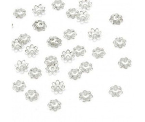 Nakładki, przekładki 6mm kwiatki 100sztuk