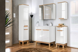 Meble do łazienki BUENO WHITE 60 umywalka połysk