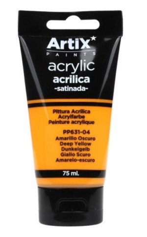 Farba Akrylowa 75 Ml Ciemnożółta