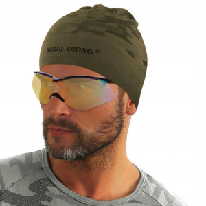 Czapka Sesto Senso termoaktywna do biegania KHAKI