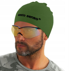 Czapka Sesto Senso termoaktywna do biegania GREEN
