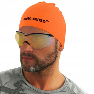 Czapka Sesto Senso termoaktywna do biegania ORANGE