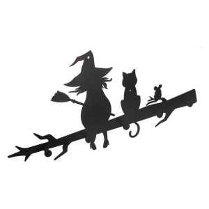 Wieszak ścienny ubraniowy WS09 Baba Jaga czarny