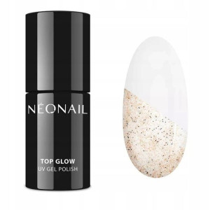 NeoNail Lakier Hybrydowy Top Glow Gold Sand 7,2ml