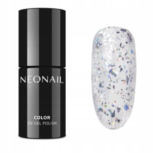 NeoNail Lakier Hybrydowy 7,2ml - Silver Confetti
