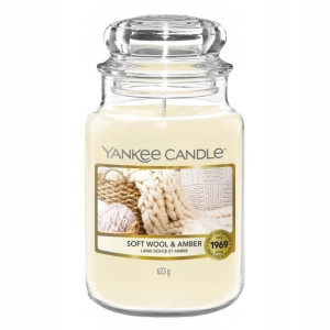 Yankee Candle słoik duży Soft Wool & Amber