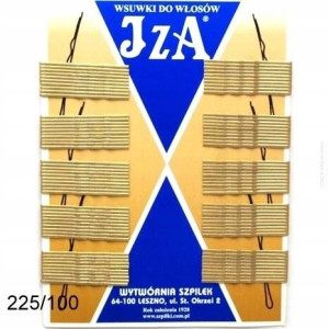 Wsuwka karbowana bez kulki złota 5 cm 225/paletka