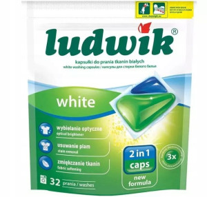 Ludwik Kapsułki do prania tkanin białych 32szt.