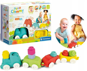 Clementoni Clemmy Pociąg Z Klockami Miękkie +6m