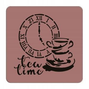 szablon A3 097 tea time do dekoracji decoupage