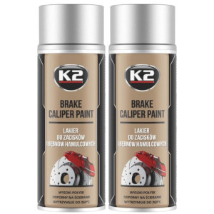 2x K2 Brake Caliper Paint Lakier Do Zacisków I Bębnów Hamulcowych Srebrny